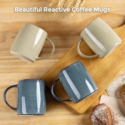 Large Ceramic Coffee Mugs Set of 6 (6 Count)