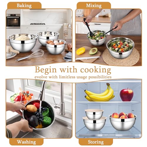 Mixing Bowls with Lids Set (6 Count)