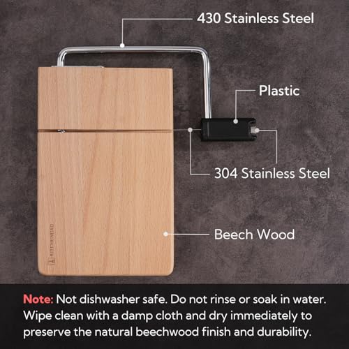 Replaceable Wire Cheese Slicer with Board (3 Wires)