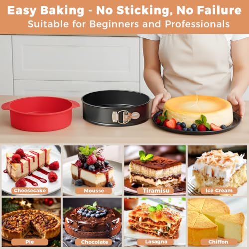 Springform Pan 9 Inch Spring Form Pan for Cheesecake with Protector