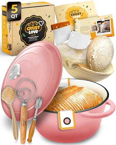 5 QT Cast Iron Bread Oven with Lid for Sourdough Bread Baking Set