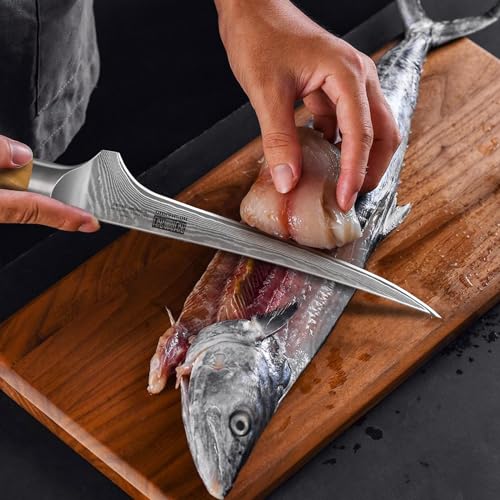 Damascus Fillet Knife 7"