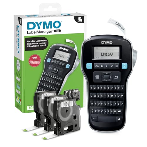 LabelManager 160 Label Maker Bundle with 3 D1 Label Cassettes