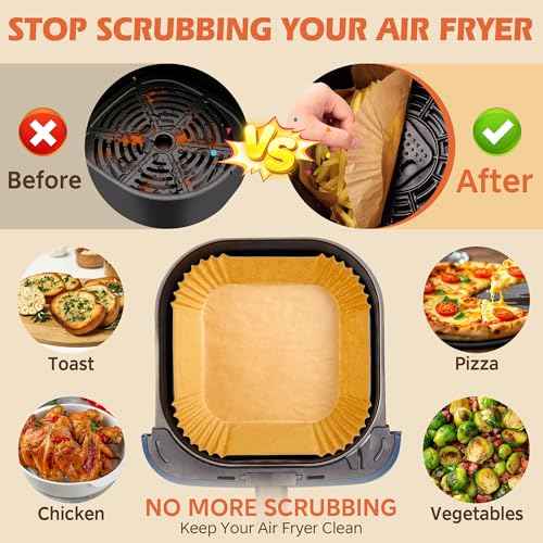 Air Fryer Liners Disposable 100PCS (100 Count)
