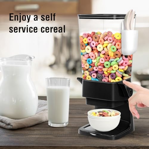 Cereal Dispenser Countertop with 2 Pack Bowls and Spoons 5.5 Qt (2 Count)