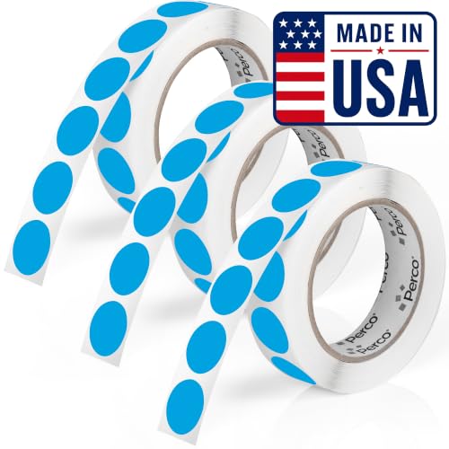 Light Blue Perforated Round Circle Dot Sticker 1 (3 Count)