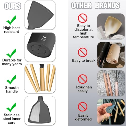 Silicone Kitchen Utensil Set (34 Count)