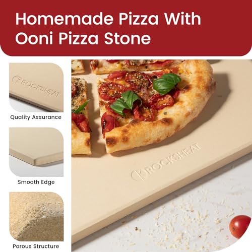 13.2" x 13.2" x 0.4" Square Cordierite Pizza Baking Stone Perfectly Compatible for Ooni Koda & Fyra 12