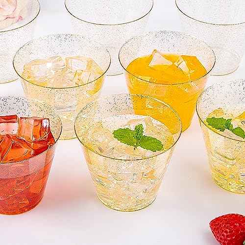 200 Pcs Gold Plastic Cups