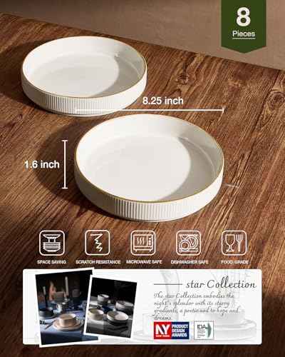 Star 8.25" Pasta Bowls Set of 8 (8 Count)