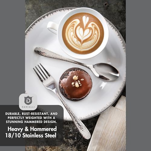 Hammered Silverware Set (8 Count)