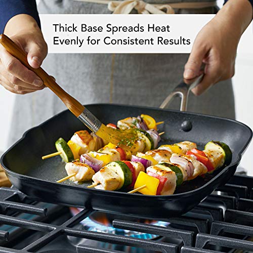 Hard Anodized Induction Nonstick Stovetop Grill Pan
