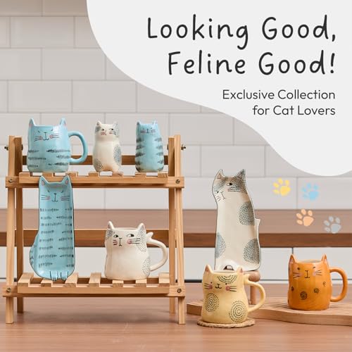 Cat Coffee Mugs Set of 4 (4 Count)