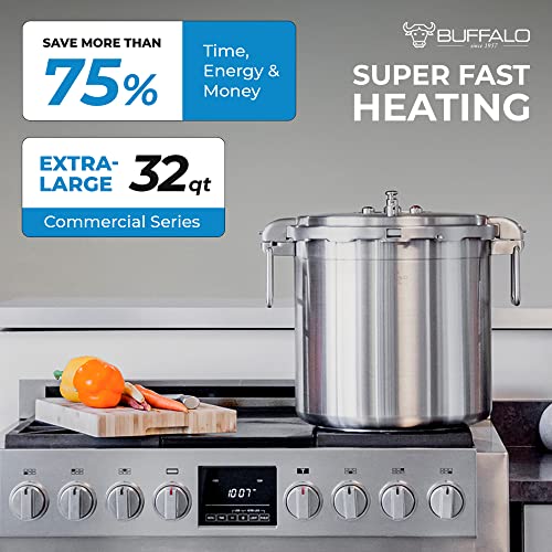 32 Quart Stainless Steel Pressure Cooker Extra Large Canning Pot with Lid for Commercial Use