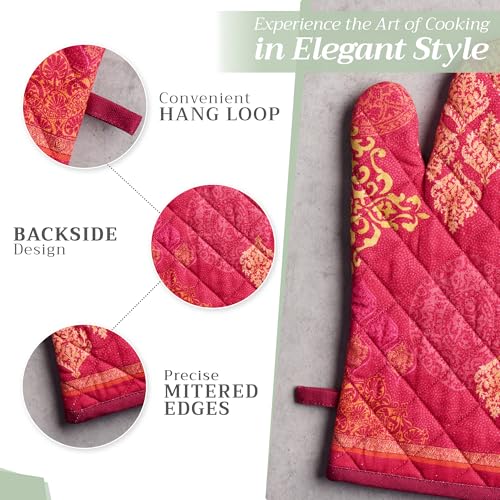 100% Cotton Oven Mitt & Pot Holder Set (2 Count)