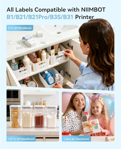 B1 Label Maker Machine with 3 Roll Tapes (4 Count)