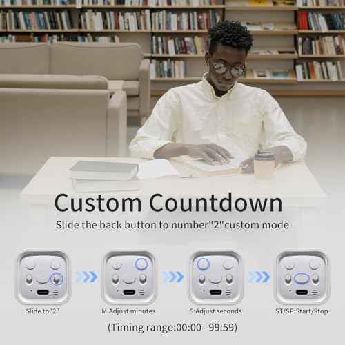 Productivity Timer Flip Gravity Sensor Cube Timer Countdown & Countup (3 Count)