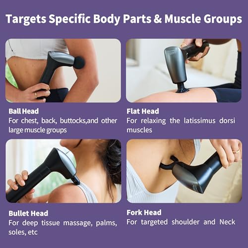 2-in-1 Detachable Muscle Massage Gun Deep Tissue with Extension Handle