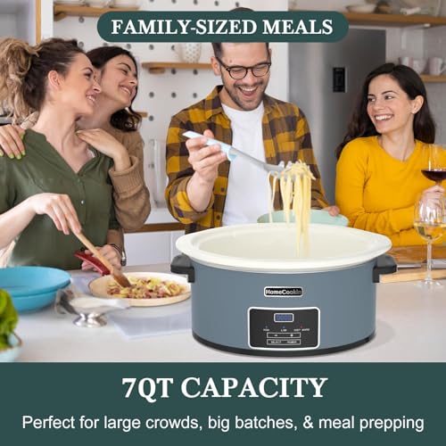 7 Quart Programmable Slow Cooker with Timer Keep Warm