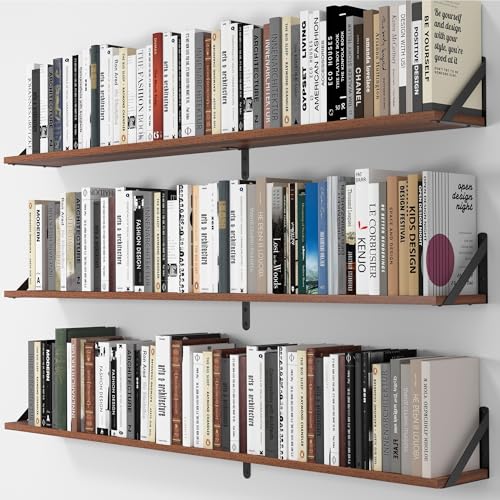 48 Inch Large Wall Bookshelves Set of 3 (3 Count)