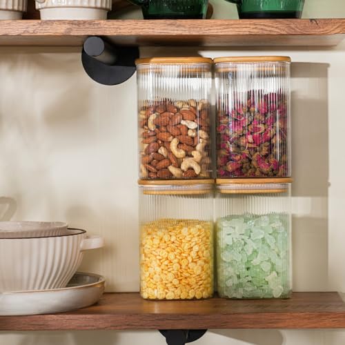 37oz 1.2Qt Square Glass Storage Containers with Lids 6 (6 Count)