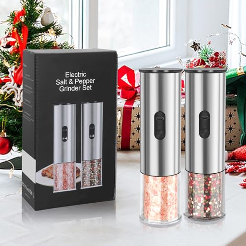 Electric Salt and Pepper Grinder Set