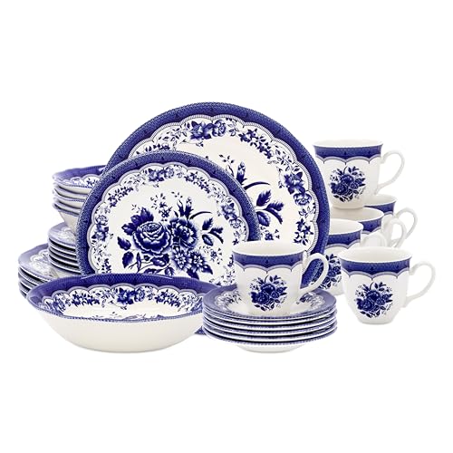 30 Piece Porcelain Dinnerware Set for 6
