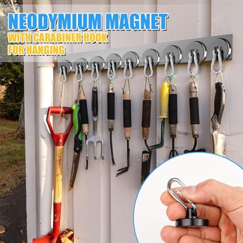 200Lbs Magnetic Carabiner Hooks (24 Count)