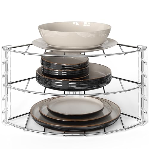 3 Tier Counter and Cabinet Corner Shelf Organizer
