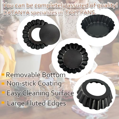 12Pack Mini Tart Pans Removable Botttom 3 Inch Tart Pan
