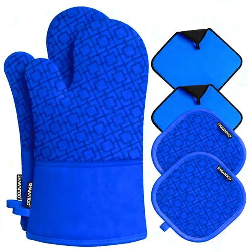 Oven Mitts and Pot Holders Sets 6pcs (6 Count)