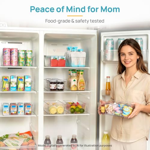 4 Pack Food Storage Organizer Bins (4 Count)
