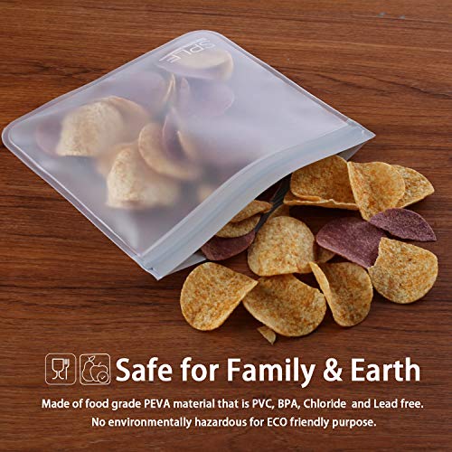 12 Pack Dishwasher Safe Reusable Food Storage Bags (12 Count)