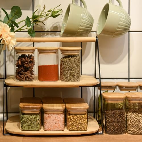 Glass Food Storage Jars Square 4oz (12 Count)