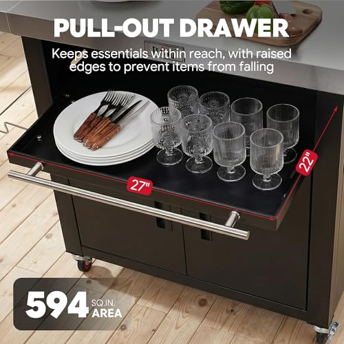 Outdoor Kitchen Island with Cabinet