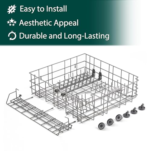 W10139223 Dishwasher Lower Rack Replacement Parts for Whirlpool Maytag Dishwasher Rack Lower Basket Shelf Jenn