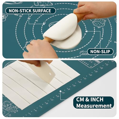 Mom Theme 26"x16" Extra Thick Silicone Baking Mat for Pastry