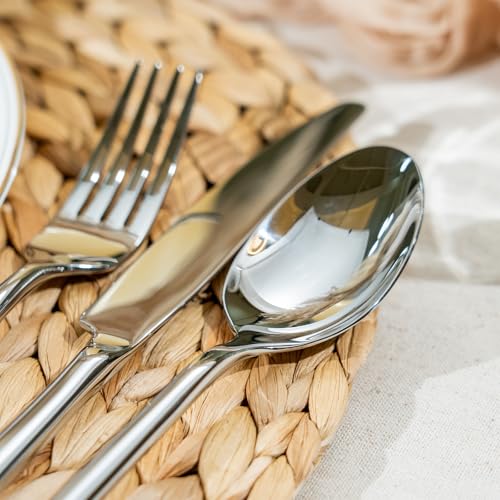 Potter 40 Piece Forged Silverware Set Stainless Steel Flatware Set Cutlery Set (10 Count)