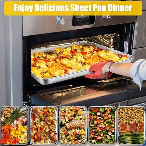 18x13 Inch Stainless Steel Half Baking Sheet Set of 12 (6 Count)