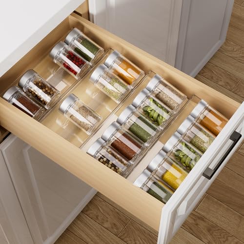 Acrylic Spice Drawer Organizer Insert (4 Count)