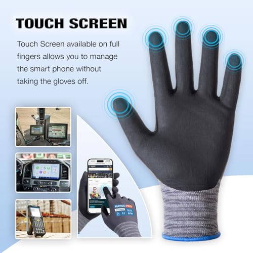 Work Gloves MicroFoam Nitrile Coated (12 Count)