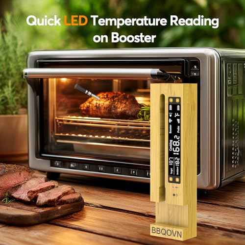 WiFi Sub 1G Wireless Meat Thermometer Unlimited Range 7 NIST Certified Sensors with Ambient Temp 2 Temp Monitoring Ways Digital Smart Base and App for BBQ