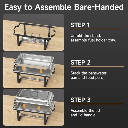 Chafing Dishes for Buffet 4 Pack (4 Count)