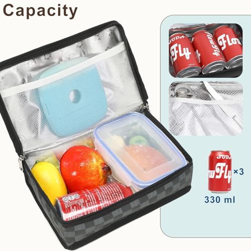 Small Insulated Lunch box Portable Soft Bag Mini Cooler Thermal Meal Tote Kit with Handle for Work