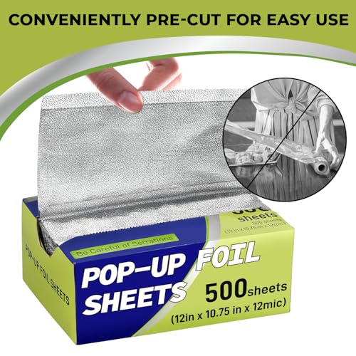 200 Pre Cut Aluminum Foil Sheets (200 Count)