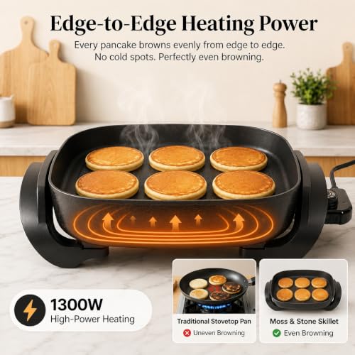 Square Electric Skillet with Lid