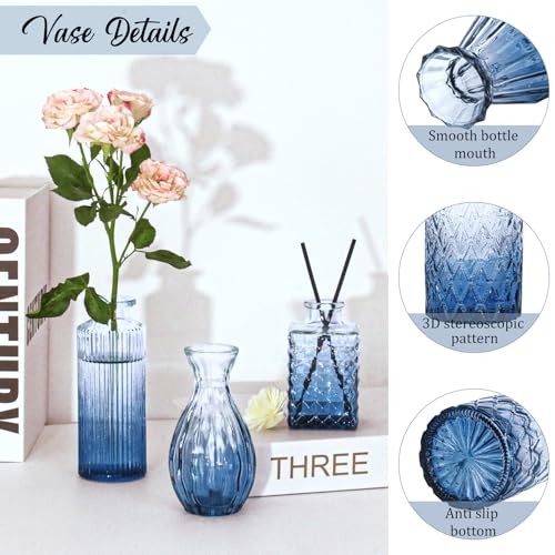 Set of 36 Glass Bud Vases Small Flower Vases for Centerpieces (36 Count)