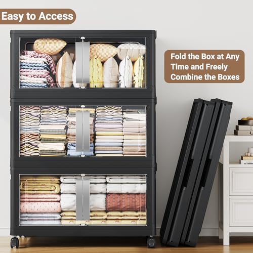 160QT Stackable Storage Bins with Lids