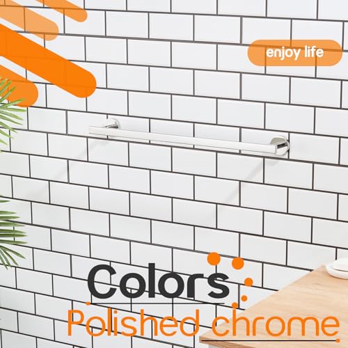 20 Inch Bathroom Towel Bar Bath Towel Rack Kitchen Towel Holder Towel Shelf Wall Mounted SUS304 Stainless Steel Polished Chrome AN4001CH