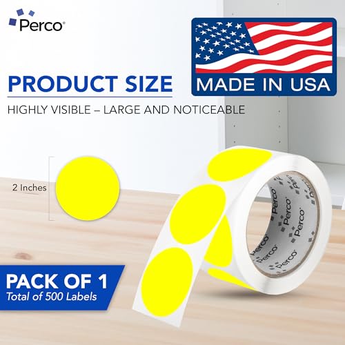 Neon Yellow Round Circle Dot Sticker 2